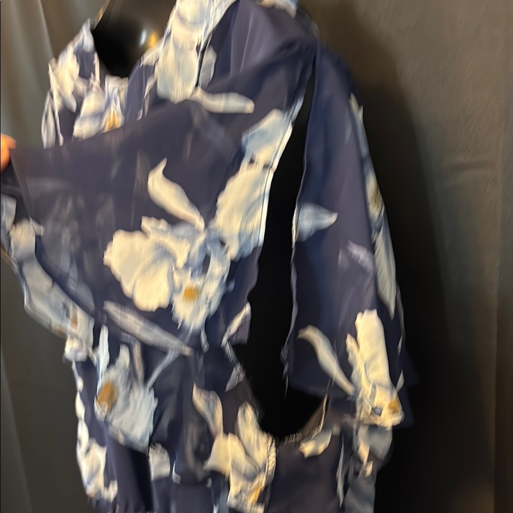 Lane Bryant Blue and White Floral Sundress - Picture 6 of 13